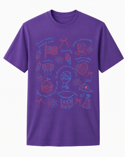 4th of July Patriotic Graphic T-Shirt – Secret Message USA Tee