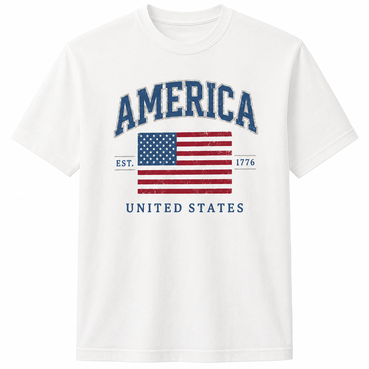 America Est. 1776 United States Flag Graphic T-Shirt