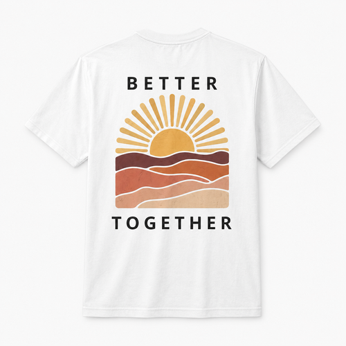 Better Together Sunset Graphic T-Shirt – Matching Couple Tee