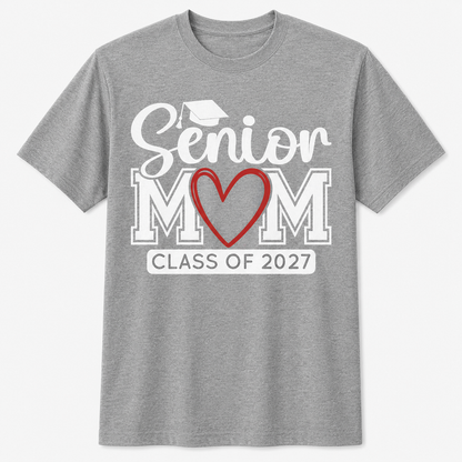 Senior Mom Class of 2027 Graduation T-Shirt – Funny Gift