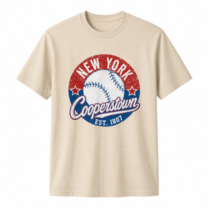 Cooperstown New York Vintage Baseball Shirt