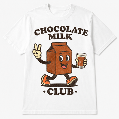 Chocolate Milk Club Graphic T-Shirt – Retro Cartoon Tee