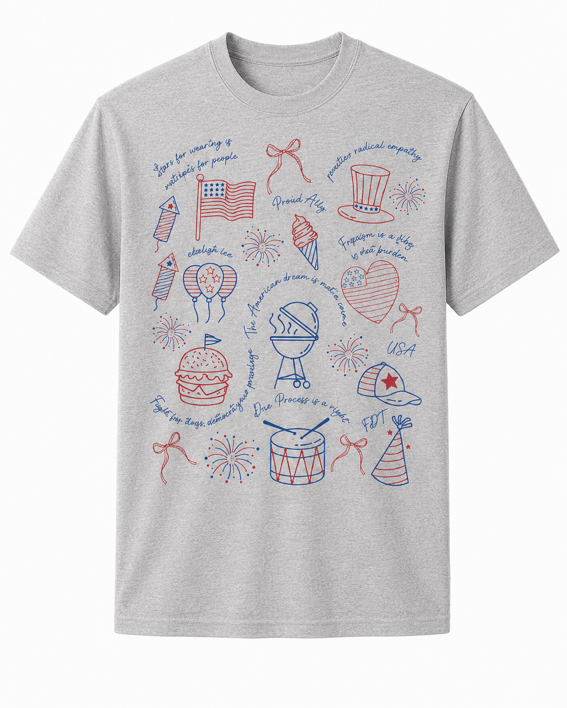 4th of July Patriotic Graphic T-Shirt – Secret Message USA Tee