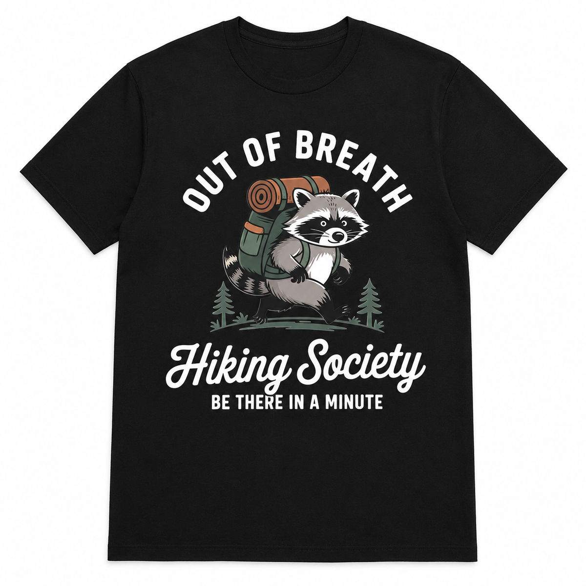 Funny Retro Raccoon Hiking Shirt