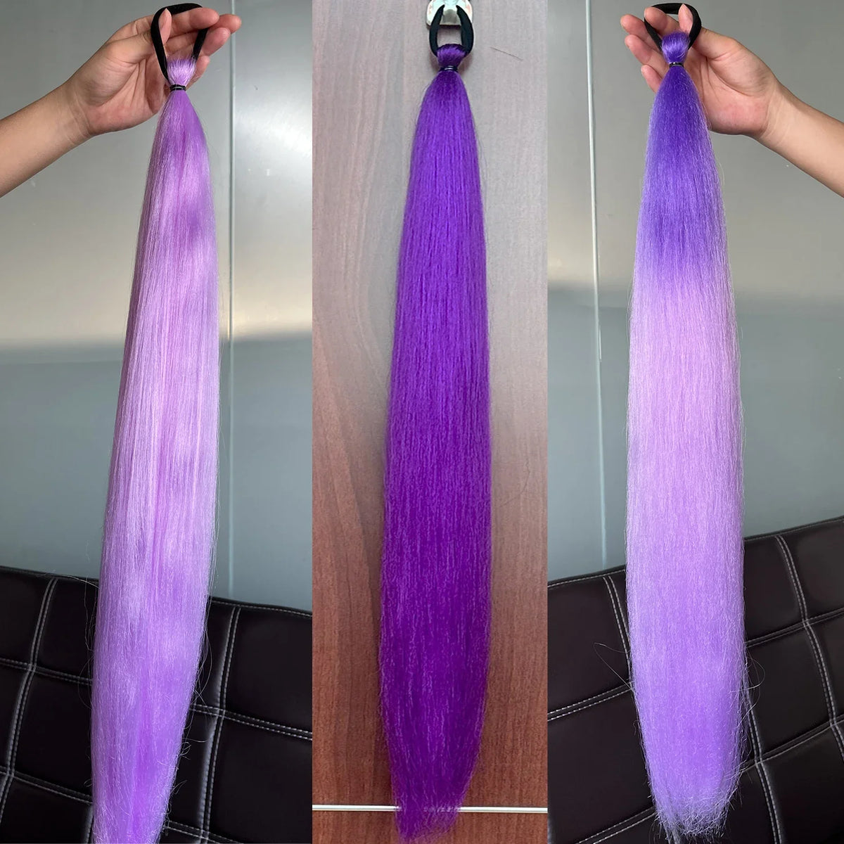 Synthetic Braiding Ponytail Hair Extension 28 Inch Colorful DIY