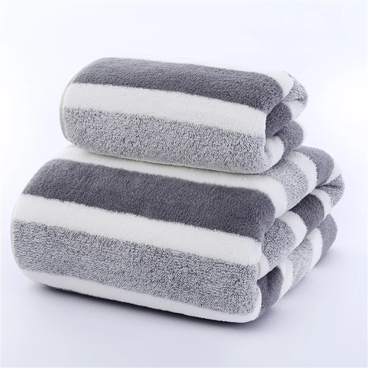 Striped Bath Towel Set – Soft, Absorbent & Quick-Drying