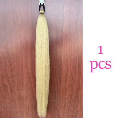 Synthetic Braiding Ponytail Hair Extension 28 Inch Colorful DIY