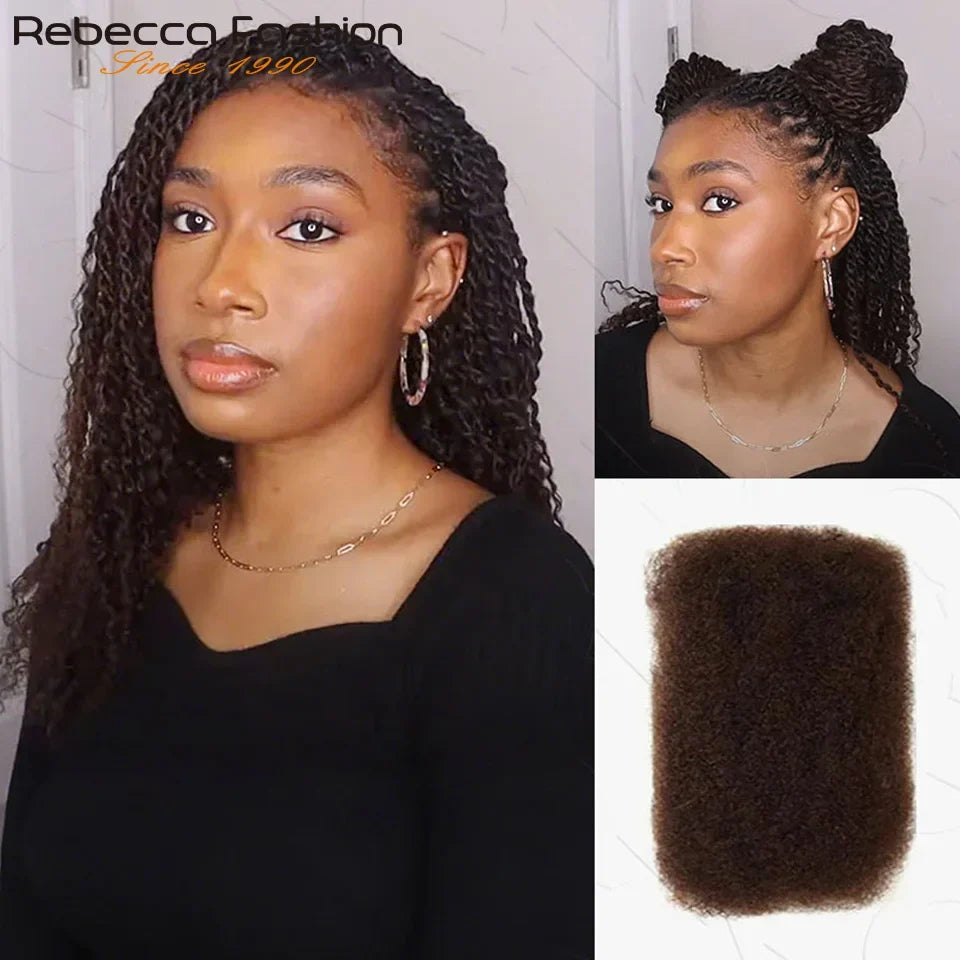Afro Kinky Curly Bulk Human Hair for Braiding No Weft Remy