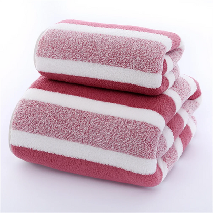 Striped Bath Towel Set – Soft, Absorbent & Quick-Drying