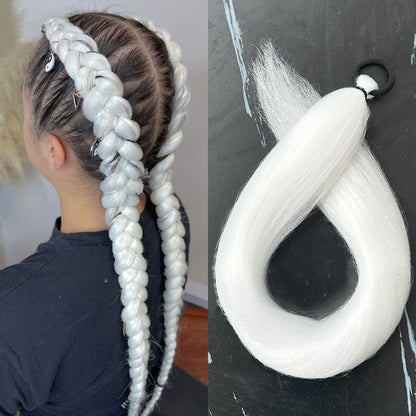 Synthetic Braiding Ponytail Hair Extension 28 Inch Colorful DIY
