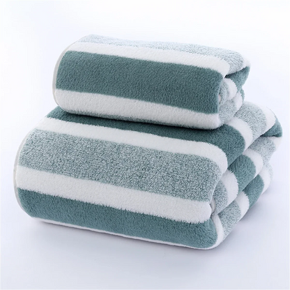 Striped Bath Towel Set – Soft, Absorbent & Quick-Drying