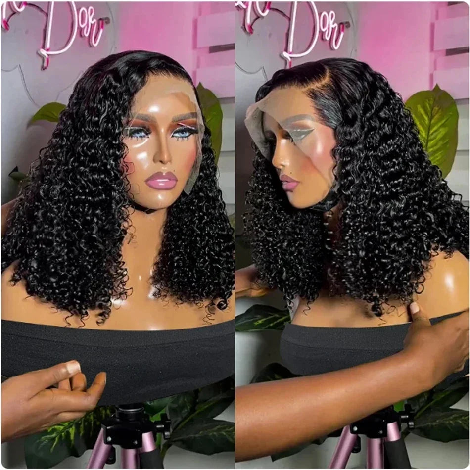 Deep Wave Bob Wig Human Hair Lace Front – 13x4 & 4x4 Transparent Lace