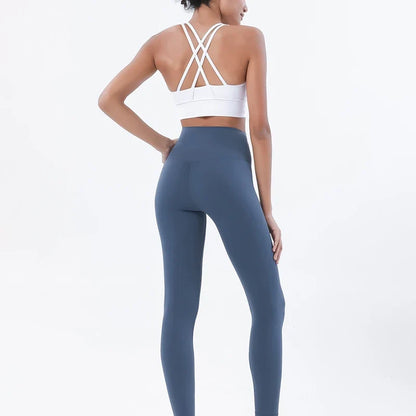 Women's Nylon Yoga Set – Sports Bra & Leggings 2-Piece