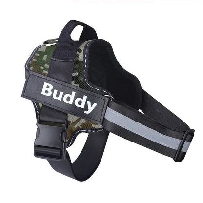Personalized No-Pull Dog Harness – Reflective Breathable Vest for Small to Large Dogs
