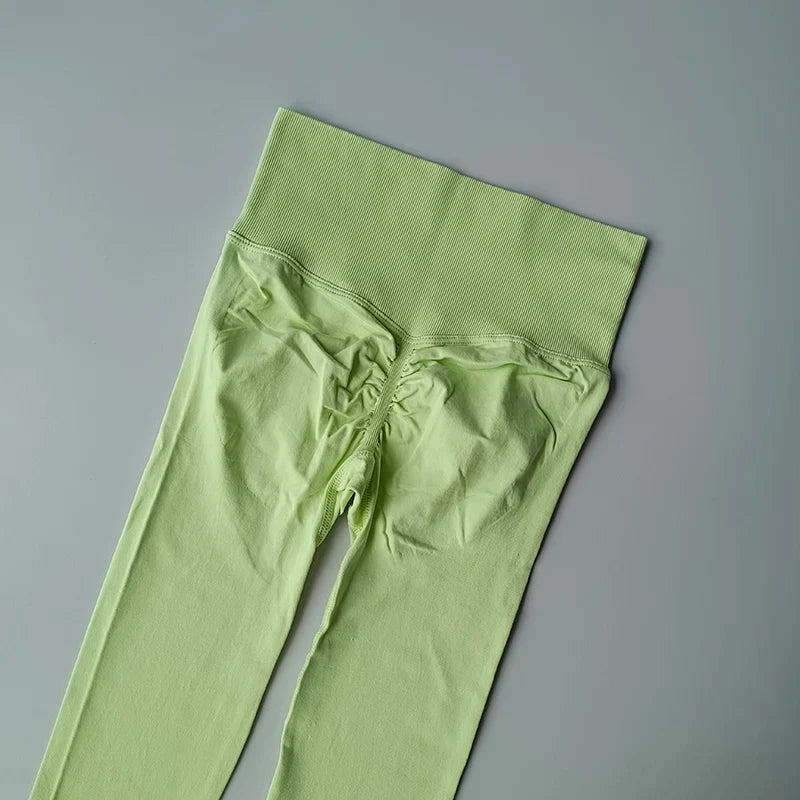 Seamless High-Waist Yoga Leggings – Scrunch Butt Lift Pants for Women