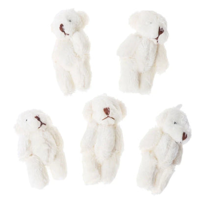 Mini Kawaii Teddy Bear Plush Toys – Set of 5 Pearl Velvet Stuffed Dolls