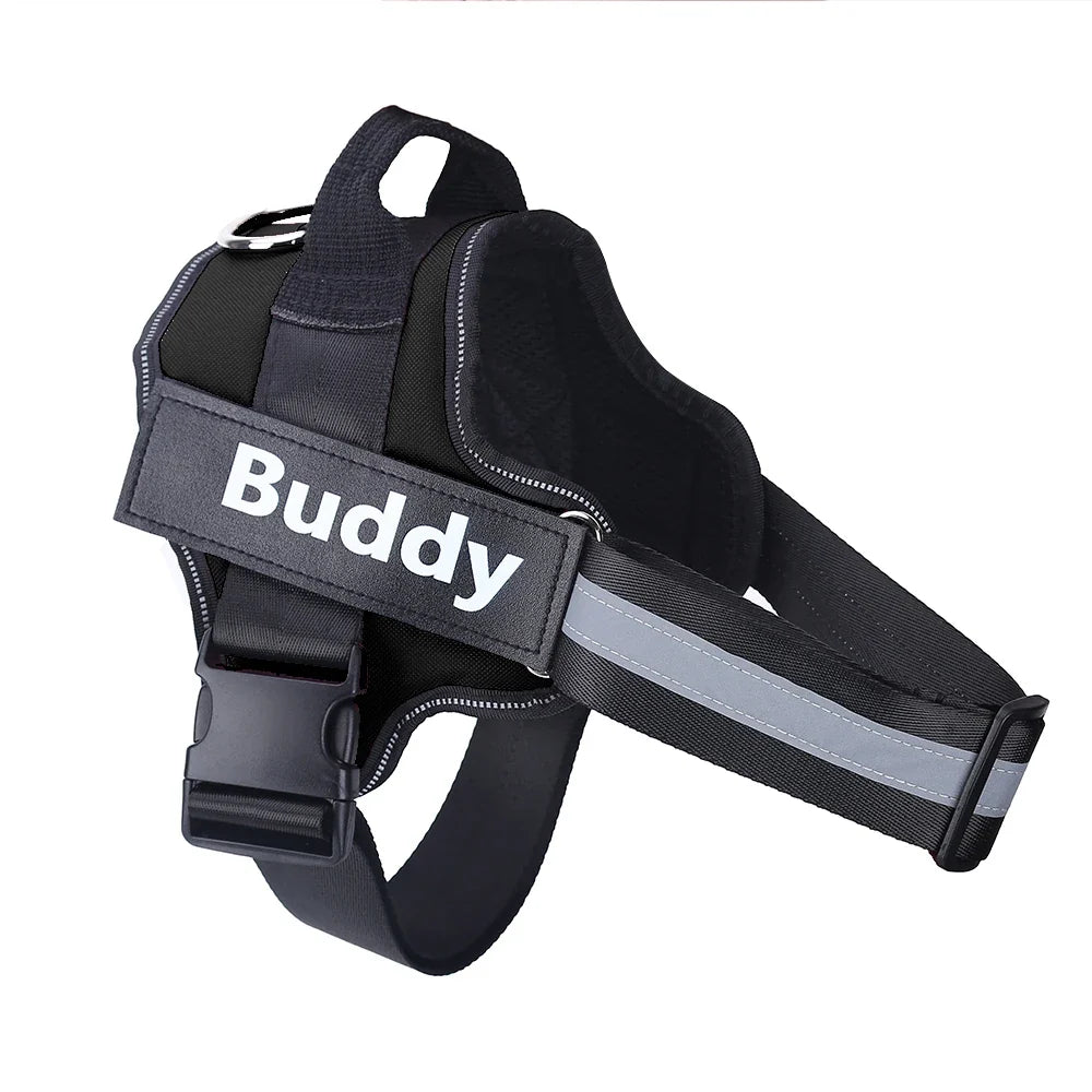 Personalized No-Pull Dog Harness – Reflective Breathable Vest for Small to Large Dogs