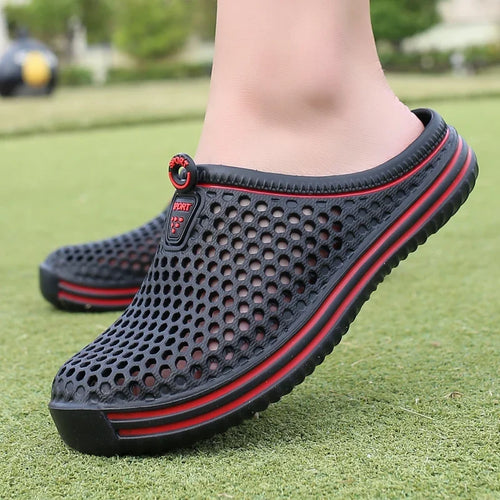 Hollow-Out Clogs Unisex Beach Sandals – Non-Slip, Sizes 36–45