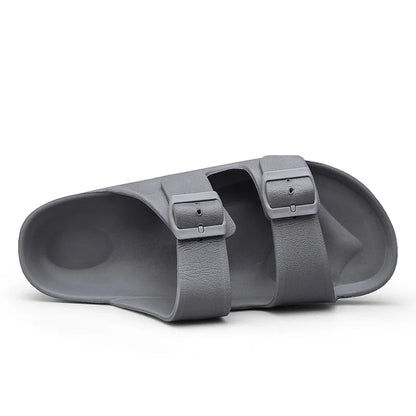 Men's EVA Double-Buckle Slide Sandals – Lightweight Anti-Slip
