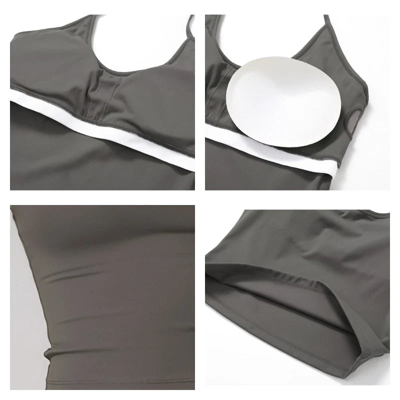 Women's Shockproof Yoga Tank Top - Quick-Dry Gym Vest