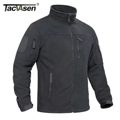 Men's Fleece Jacket – Full Zip Tactical Windproof Coat