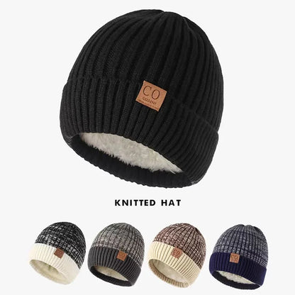Fleece-Lined Knit Beanie Hat – Warm Winter Ski Cap for Men & Women
