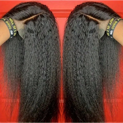 Kinky Straight Lace Front Wig Human Hair – Brazilian 13x4 HD & 5x5 Glueless