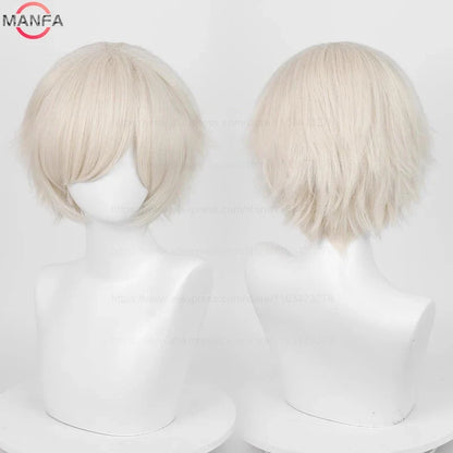 Short Straight Anime Cosplay Wig – 30cm, Multiple Colors for Men & Women
