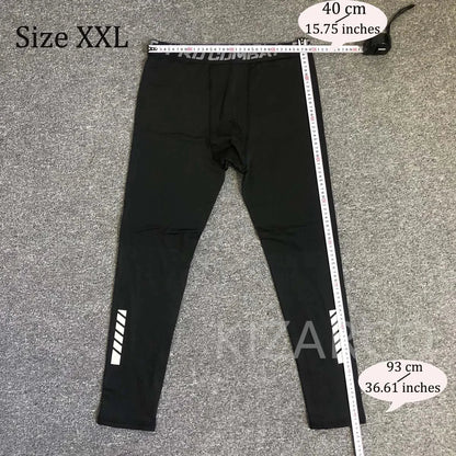 Men's Fleece-Lined Compression Leggings – Warm Running Tights