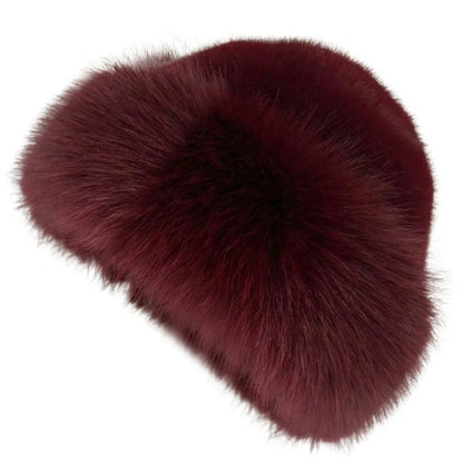 Fluffy Faux Fur Beret Hat – Women's Winter Plush Cap