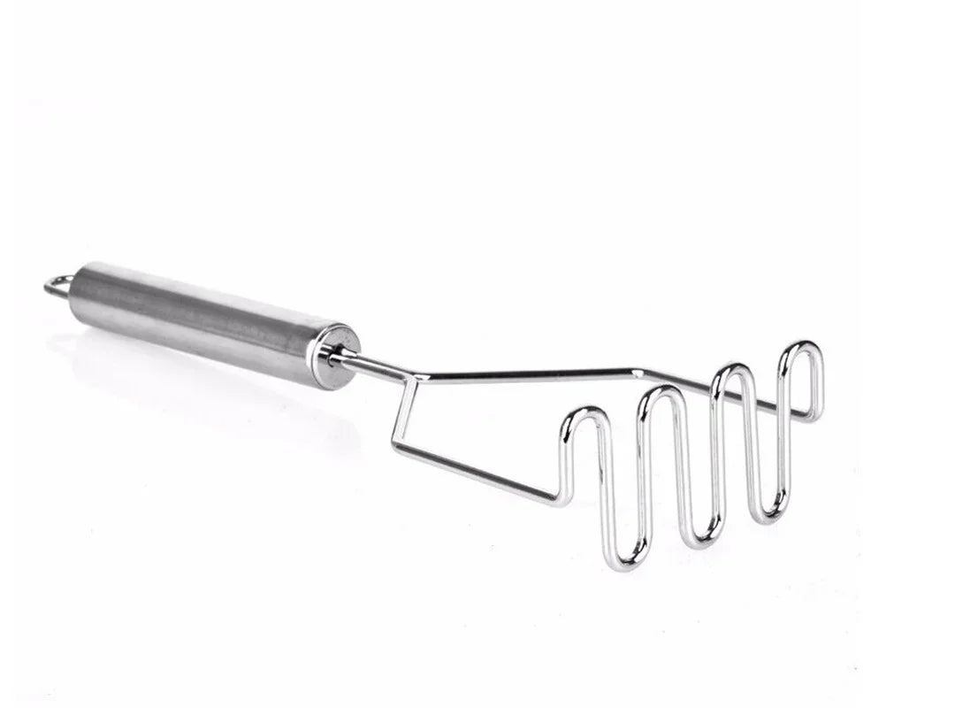 Stainless Steel Potato Masher – Wavy Press Kitchen Tool