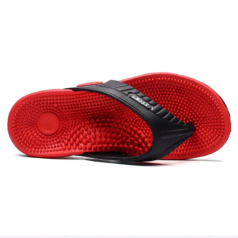 Massage Flip Flops for Men – Acupressure Beach Sandals, Plus Size EU 40-46