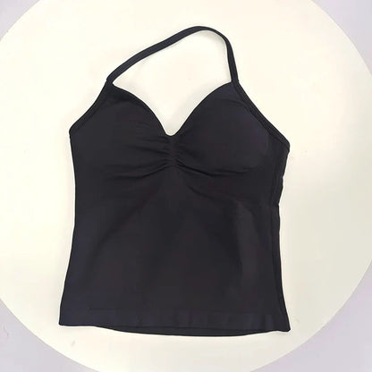 Women's Open Back Sports Bra – Breathable Yoga Top