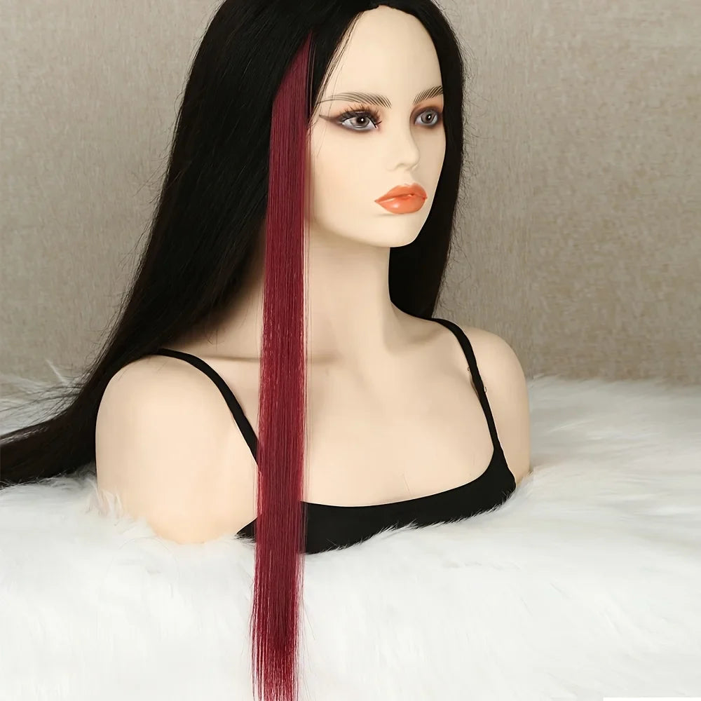 Clip-In Hair Extensions – 5pcs Colorful Straight Synthetic
