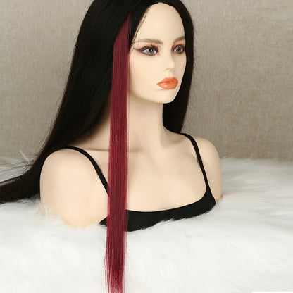 Clip-In Hair Extensions – 5pcs Colorful Straight Synthetic