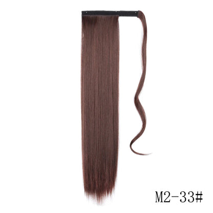 Wrap Around Ponytail Extension – Long Straight Synthetic Clip-In