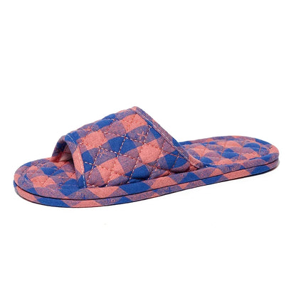 Women's Indoor Slippers – Soft Fabric Anti-Slip House Shoes