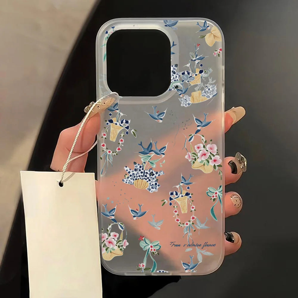 iPhone Case Transparent Matte Shockproof Cover for iPhone 11–18 Pro Max