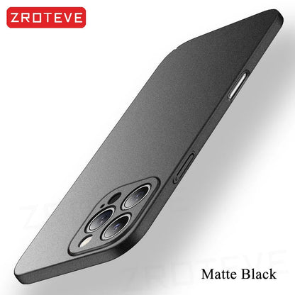ZROTEVE Slim Matte Hard PC Case for iPhone 17 16 15 14 13 12 Series – Ultra-Thin Frosted Cover