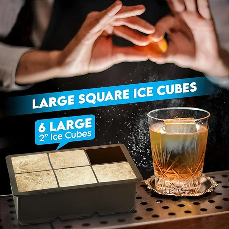 Silicone Ice Cube Tray – Flexible BPA-Free Mold, Multiple Grid Sizes