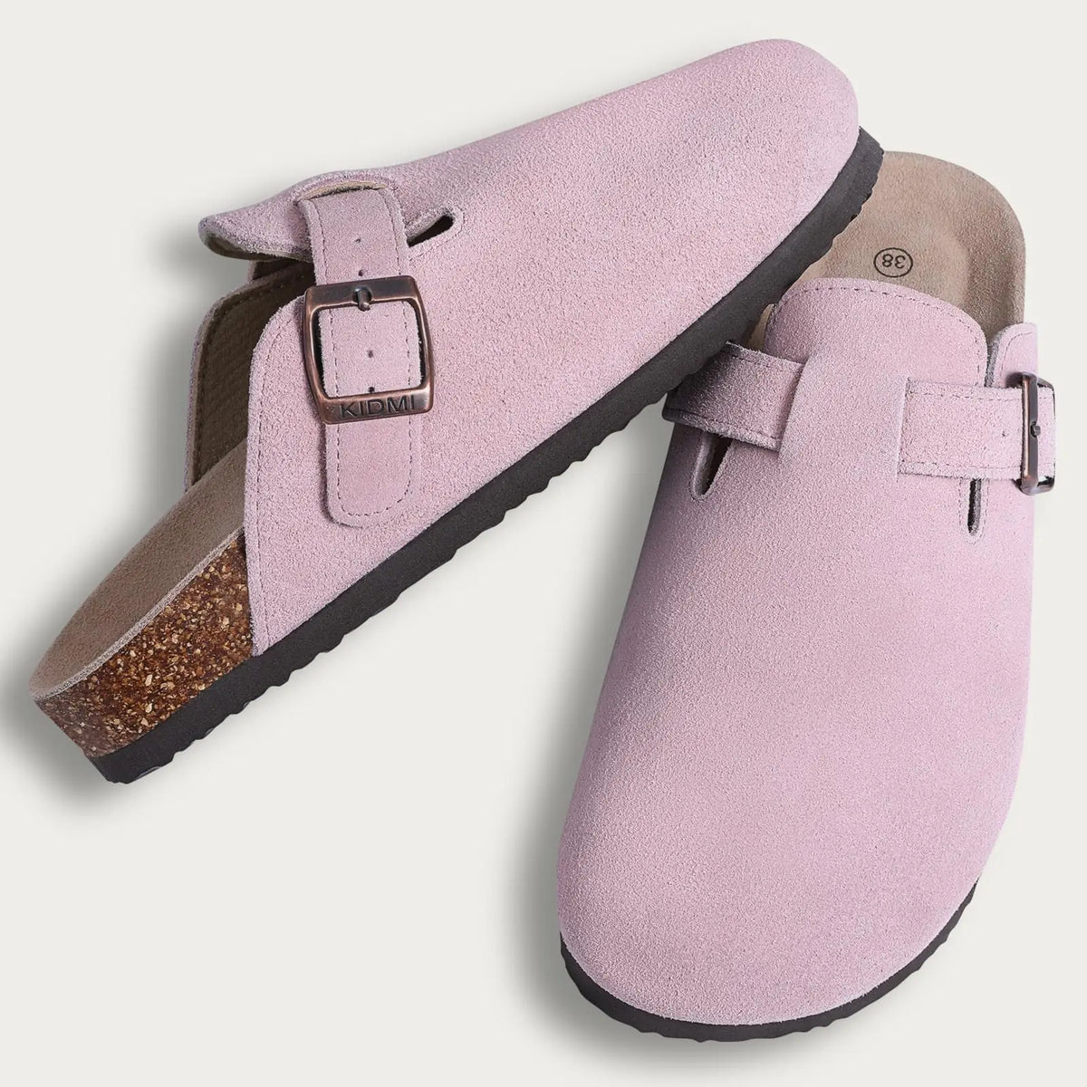 Suede Mule Clogs – Women's Cork Arch Support Outdoor Slippers
