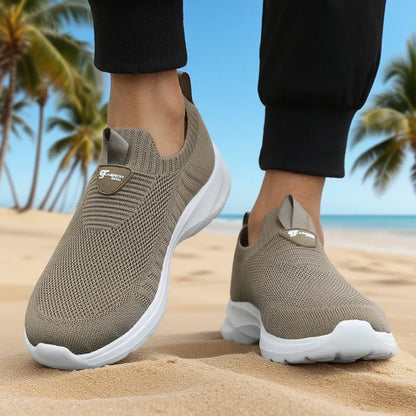 Men's Slip-On Mesh Sneakers – Lightweight Breathable Walking Shoes