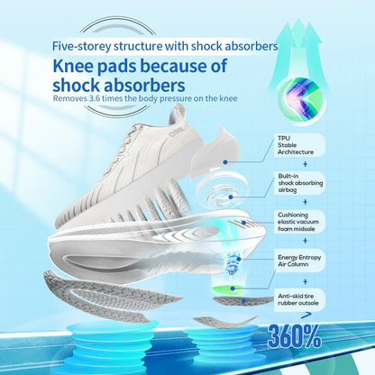 Cushioning Running Shoes Unisex – Non-Slip, Lace-Up Sports Sneakers for Heavy Runners