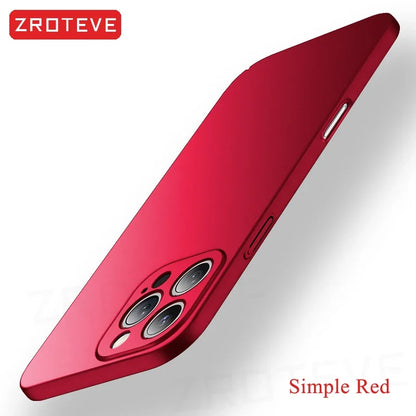 ZROTEVE Slim Matte Hard PC Case for iPhone 17 16 15 14 13 12 Series – Ultra-Thin Frosted Cover