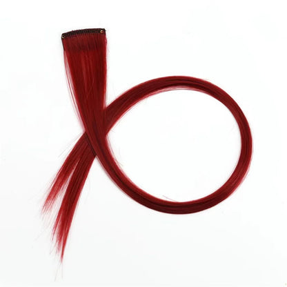 Clip-In Hair Extensions – 5pcs Colorful Straight Synthetic
