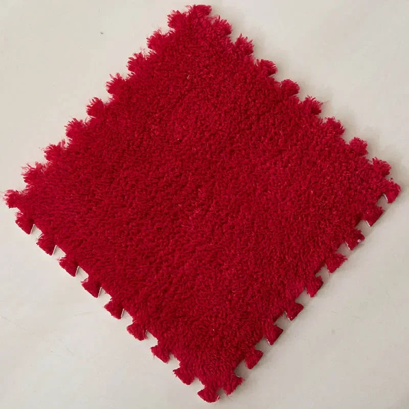 Soft Plush Interlocking Play Mat Tiles for Kids & Toddlers