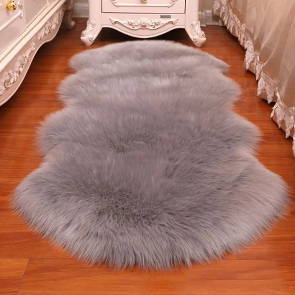 Faux Sheepskin Shaggy Rug – Fluffy Soft Area Mat for Bedroom