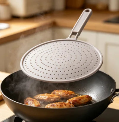 Silicone Splatter Screen for Frying Pan – Oil Splash Guard