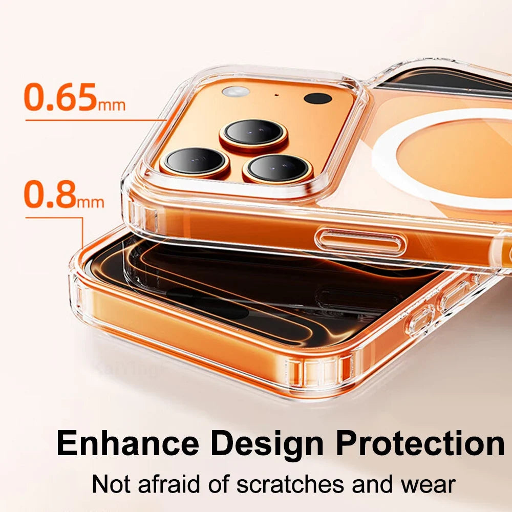MagSafe Clear iPhone Case – Magnetic Wireless Charging Cover