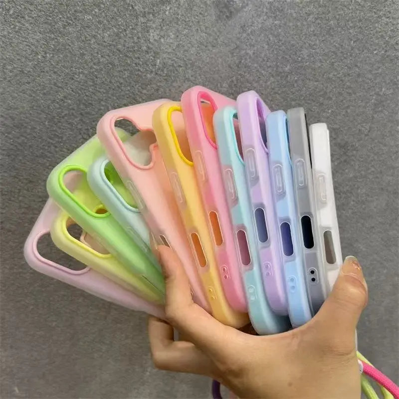 iPhone Case Soft Matte Candy Transparent Cover – Multi-Color